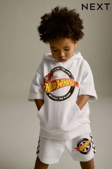 White Hot Wheels Jersey Hoodie and Shorts Set (3mths-8yrs) (537890) | NT$980 - NT$1,150