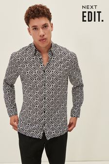 Черный/белый - Рубашка с длинными рукавами Edit (538091) | €23
