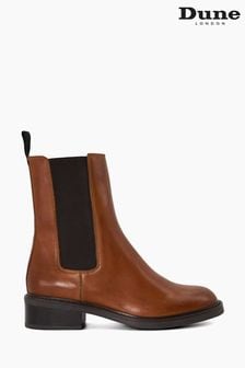 Dune London Natural Peanuts Square Toe Clean Chelsea Boots (538357) | $239