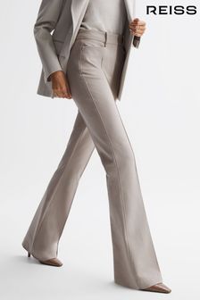 Reiss Neutral Dylan Petite Flared High Rise Trousers (539182) | €200