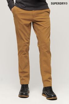 Superdry Dark Brown Slim Officers Chinos Trousers (539627) | €80