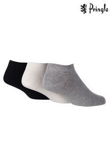 Pringle Brown Bamboo Trainer Liners 3 Pack Socks (539712) | AED78