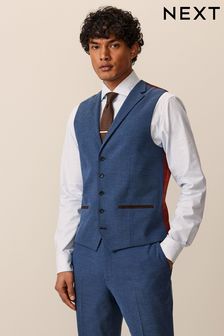Bright Blue Herringbone Suit Waistcoat (539724) | €51