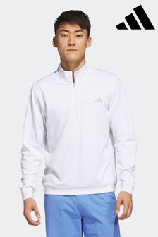 Weiß - Adidas Golf Elevated Sweatshirt mit 1/4-Reißverschluss, Schwarz (541555) | 84 €