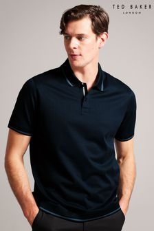Ted Baker Regular Blue Erwen Short Sleeve Textured Polo Shirt (541642) | 107 €