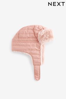 Pink Quilted Trapper Hat (3mths-16yrs) (541901) | €4.50
