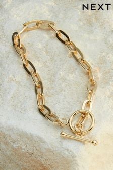 Gold Vermeil Sterling Silver Premium Collection Chain T-Bar Bracelet (541984) | HK$637