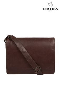 Conkca Zico Leather Messenger Bag (541993) | ₪ 396