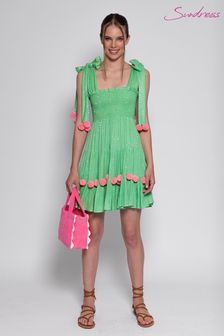 Sundress Green Pippa Smocked Mini Dress (542372) | €83