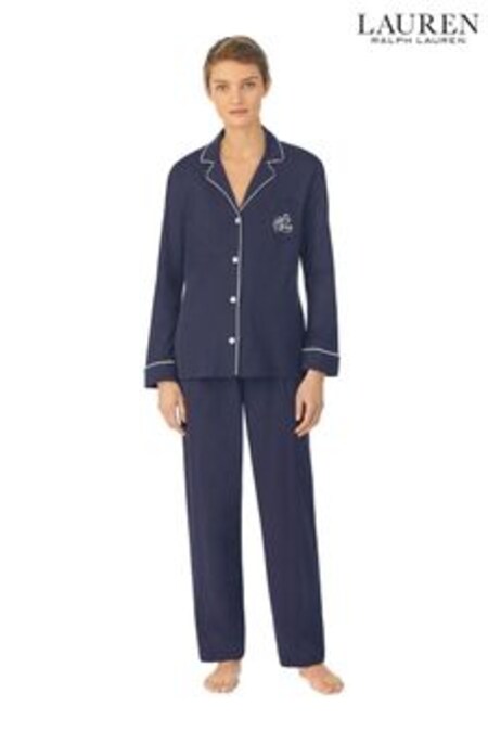 Set pijama Lauren Ralph Lauren®, din modal bleumarin (542554) | 728 LEI