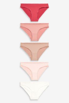 Lot de 5 slips en microfibre