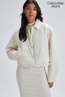 Calvin Klein Jeans Cream Cropped Jacket (542891) | €132