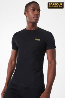 שחור - חולצת טי לגברים עם לוגו קטן של Barbour® International (542920) | ‏151 ‏₪
