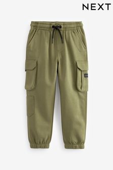 Khaki Green Cargo Detail Joggers (3-16yrs) (543189) | AED57 - AED74