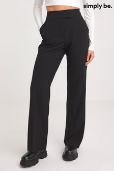 Simply Be Black Magisculpt Bootcut Trousers Long Length (543253) | 198 QAR