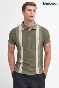 Barbour® Green Howden Vertical Stripe Polo Shirt (543487) | 555 QAR