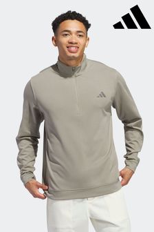 Kieselgrau - Adidas Golf Elevated Sweatshirt mit 1/4-Reißverschluss, Schwarz (543811) | 84 €