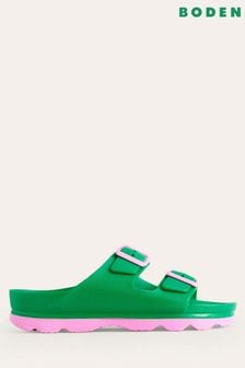 Boden Green Lyla Double Buckle Slides (544649) | CA$128