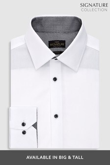 White Slim Fit Single Cuff Signature Textured Shirt (544741) | 13 €