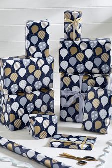 Navy Blue Balloons 10 Metre Wrapping Paper (544793) | ₪ 19