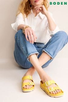أصفر - حذاء بدون رباط سهل اللبس بإبزيم مزدوج Lyla من Boden (544810) | 287 ر.س