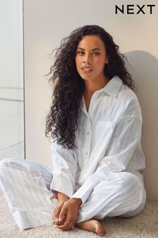 Kollektion Weiß - Luxe Premium Pyjama-Set aus Baumwolle (544824) | 80 €