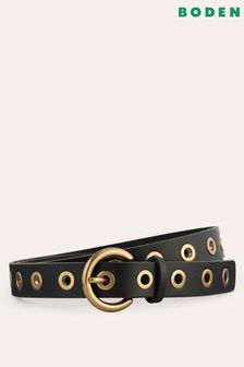 Boden Black Eyelet Leather Belt (544848) | HK$514