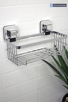 Showerdrape Chrome Suction Wall Mounted Bottle Basket Pushloc (544992) | ￥7,930