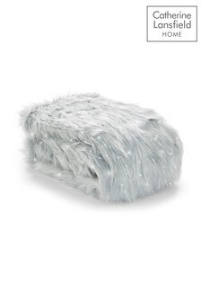 Catherine Lansfield Silver Metallic Faux Fur Throw (545262) | 60 €
