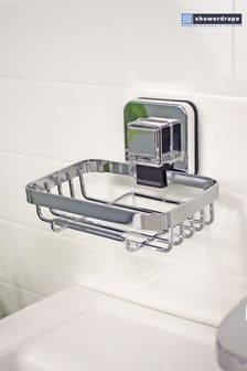 Showerdrape Chrome Suction Wall Mounted Soap Basket Pushloc (545269) | AED139
