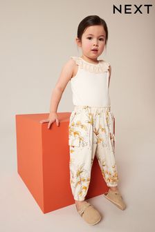 Ecru White Flower Cargo Trousers (3mths-7yrs) (545306) | €11.50 - €14