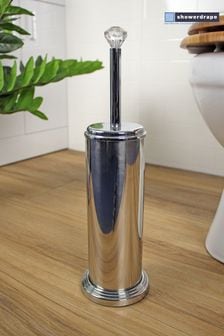 Showerdrape Chrome Freestanding Toilet Brush and Holder Crystalle (545438) | $83