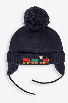 Jojo Maman Bébé Boys' Train Embroidered Hat (545564) | kr300