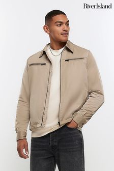 River Island Natural Regular Zip Up Shacket (545904) | SGD 97