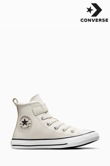 Converse White Easy On Leather Fleece Lined Junior Trainers (546022) | €71