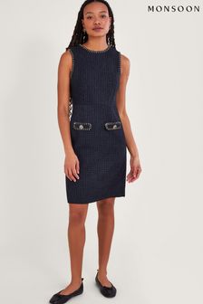 Monsoon Tilly Tweed-Kleid, Schwarz (546056) | 66 €