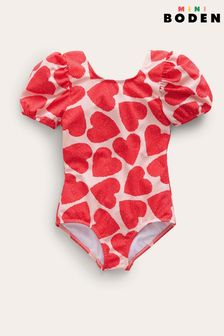 Boden Pink Printed Puff-sleeved Swimsuit (546203) | MYR 138 - MYR 162