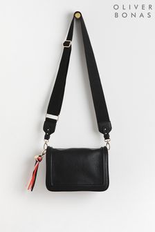 Oliver Bonas Medium Tilly Triple Pocket Cross-Body Black Bag (546320) | ₪ 262
