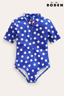 Boden Blue Short Sleeved Swimsuit (546390) | DKK230 - DKK270