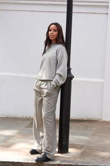 Grey Superwide Check Trousers (546623) | €14