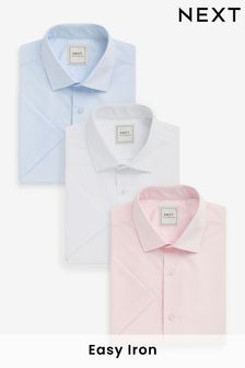 Crease Resistant Single Cuff Shirts 3 Pack