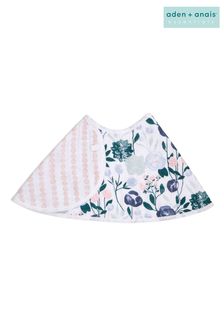 Bavetă aden anais™ Natural Essentials din muselină de bumbac cu model floral (546996) | 67 LEI