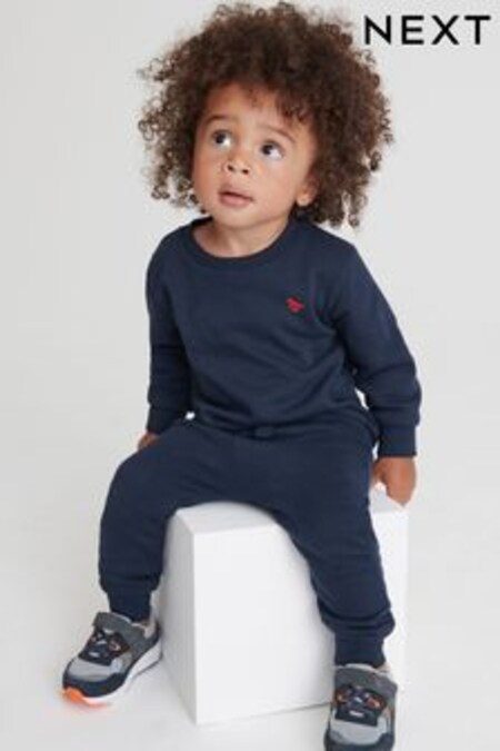 Navy Blue Jersey Sweatshirt And Joggers Set (3mths-7yrs) (547017) | €15 - €20