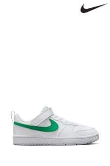 Белый/зеленый - низкие детские кроссовки Nike Court Borough Recraft (547453) | €41