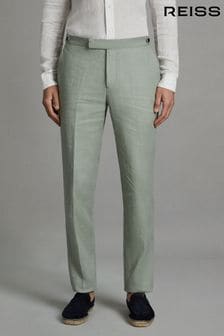 Reiss Apple Kin Slim Fit Linen Adjuster Trousers (547529) | OMR111