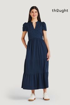 Thought Blue Merope Organic Cotton Broderie Dress (547576) | $116