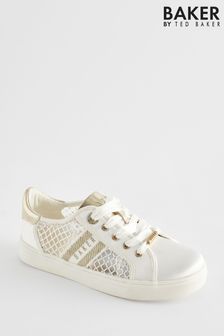 Baker by Ted Baker Girls Diamanté Lace Up Trainers