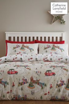 Catherine Lansfield Natural Christmas Town Reversible Duvet Cover Set (547830) | AED89 - AED139