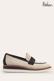 Mocassins Boden Betty bleu marine/crème à semelle plateforme