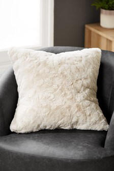 Cream Faux Fur Textured Cushion (548276) | €24